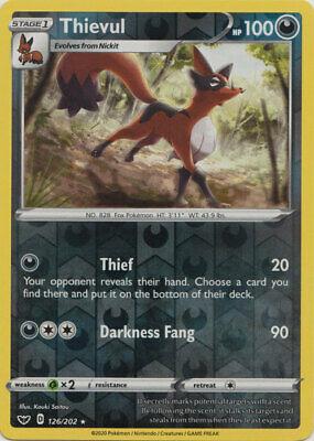 Sword & Shield Thievul [Reverse Holo] Pokémon card