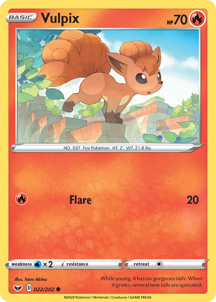 Sword & Shield Vulpix Pokémon card
