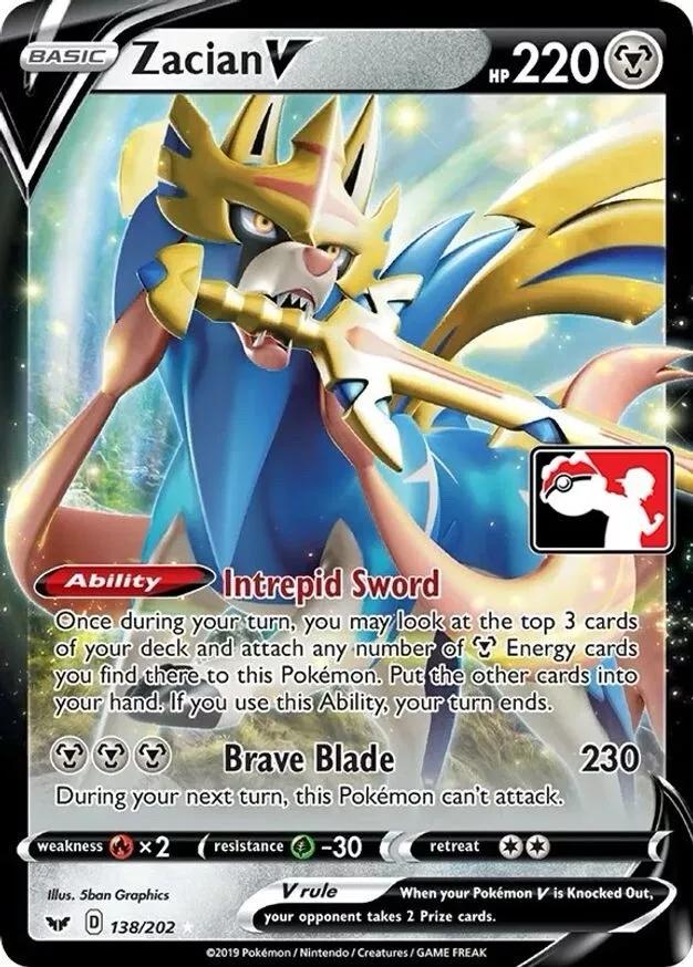 Sword & Shield Zacian V [Prize-Pack] Pokémon card