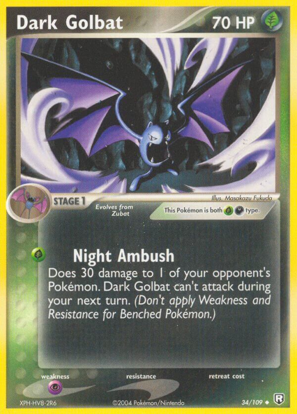 Team Rocket Returns Dark Golbat Pokémon card