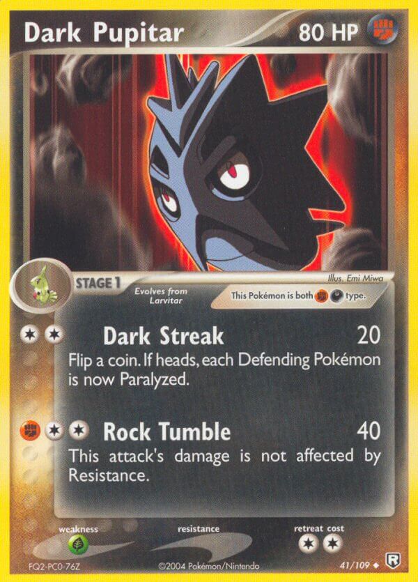 Team Rocket Returns Dark Pupitar Pokémon card