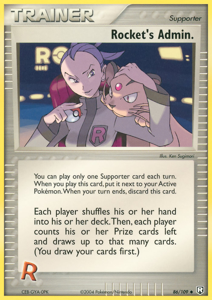 Team Rocket Returns Rocket's Admin Pokémon card
