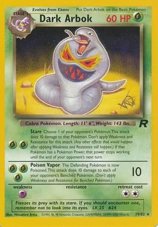 Team Rocket Dark Arbok [W-Stamp] Pokémon card