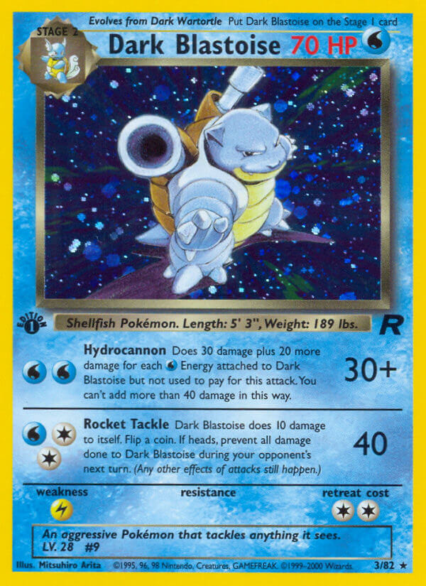 Team Rocket Dark Blastoise Pokémon card