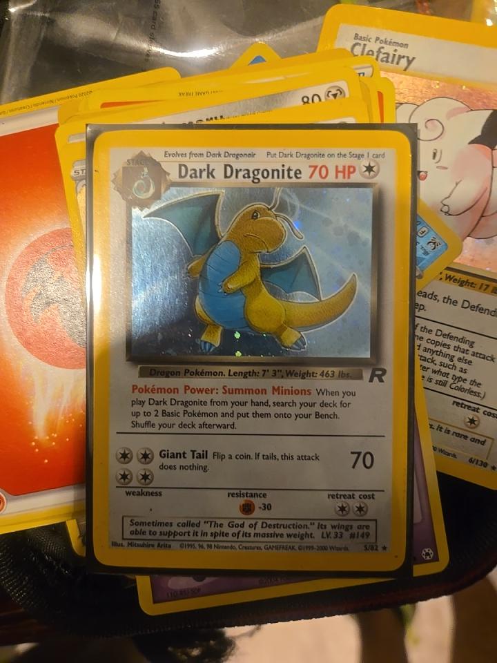 Team Rocket Dark Dragonite [Error] Pokémon card