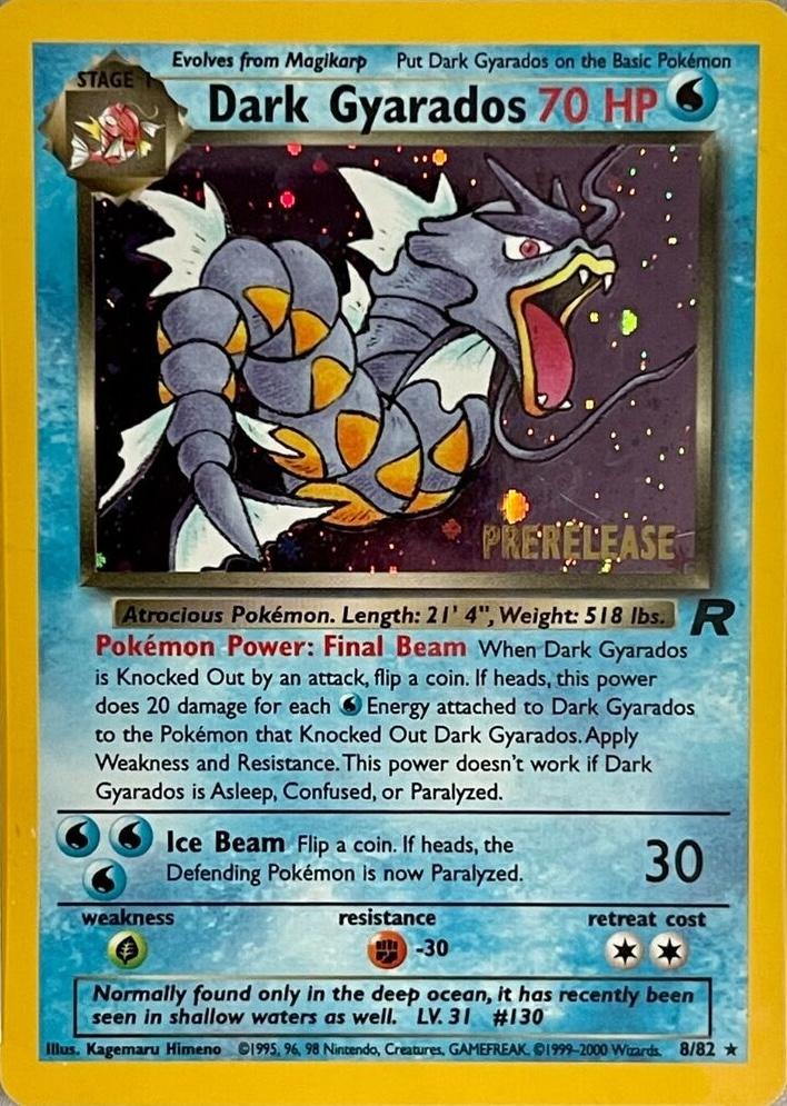 Team Rocket Dark Gyarados [Prerelease] Pokémon card