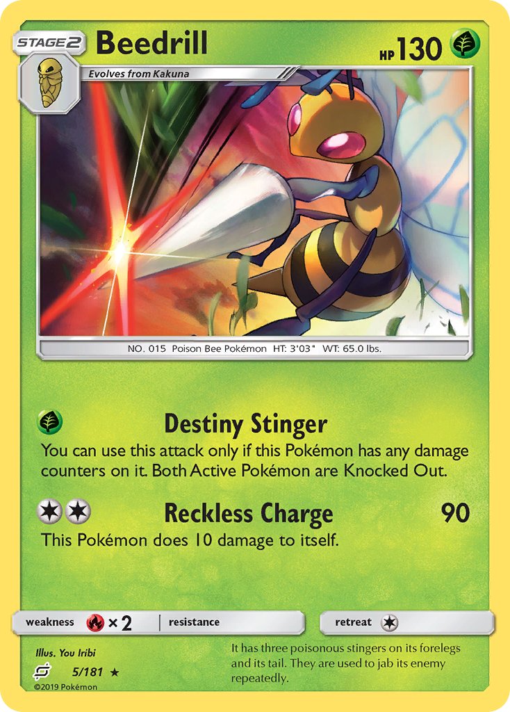 Team Up Beedrill Pokémon card