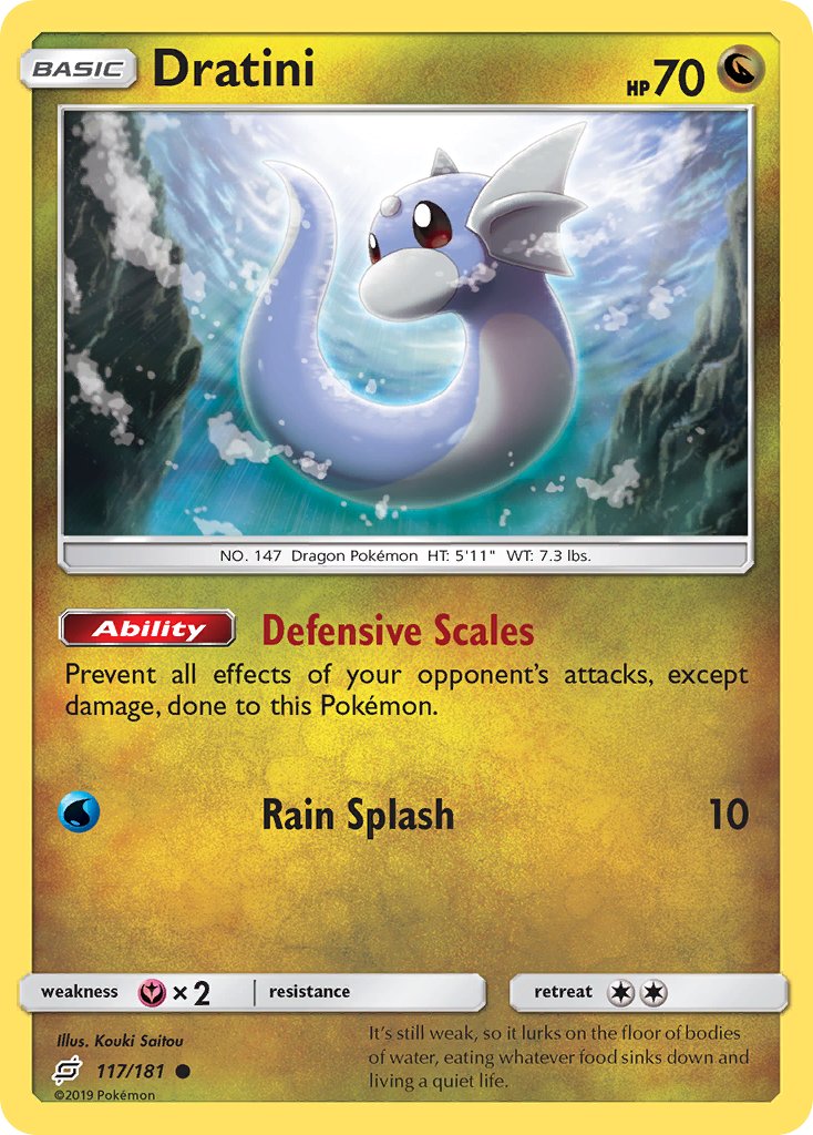 Team Up Dratini Pokémon card