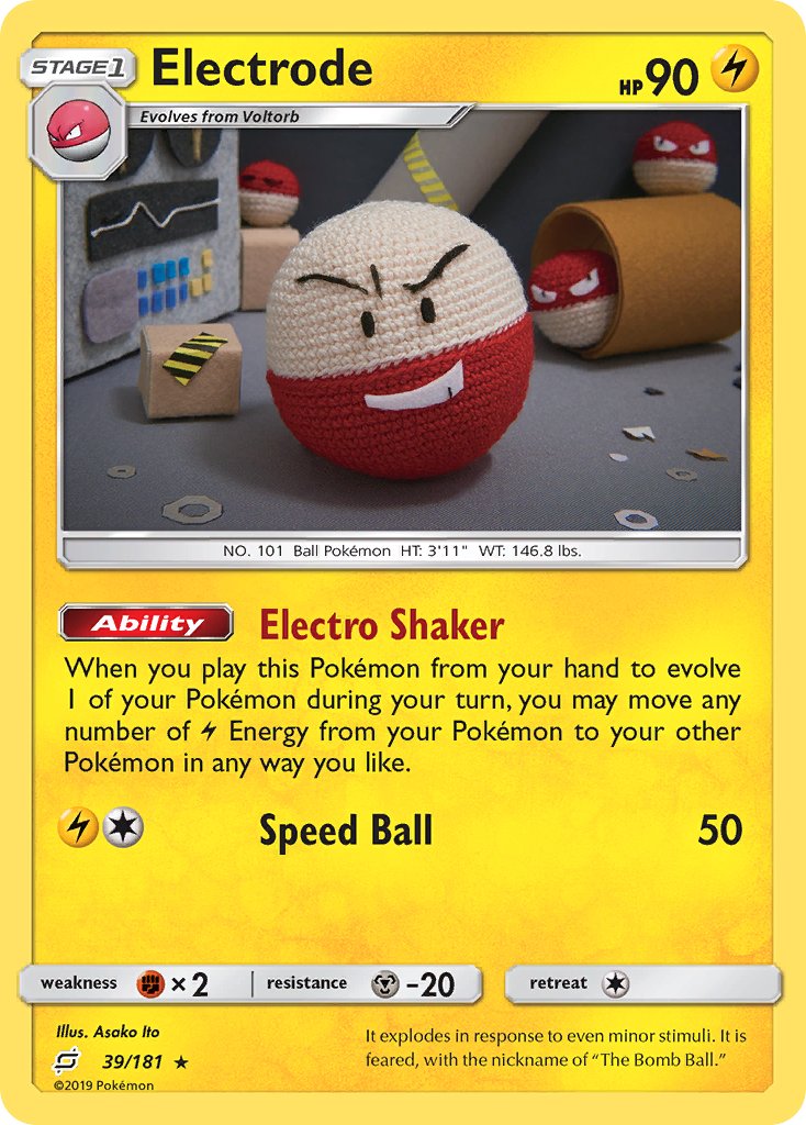Team Up Electrode Pokémon card