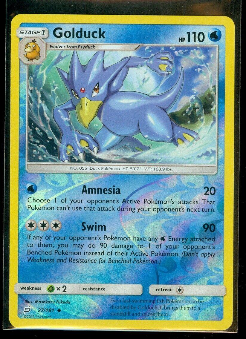 Team Up Golduck [Reverse Holo] Pokémon card