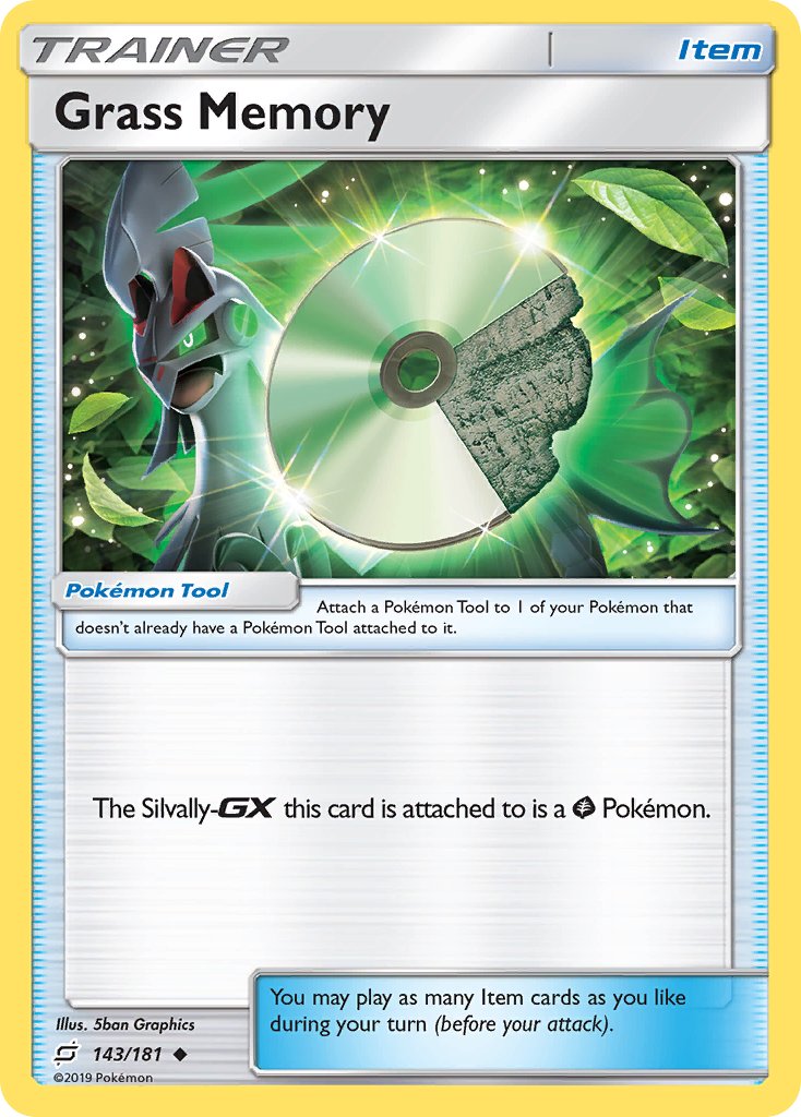 Team Up Grass Memory Pokémon card