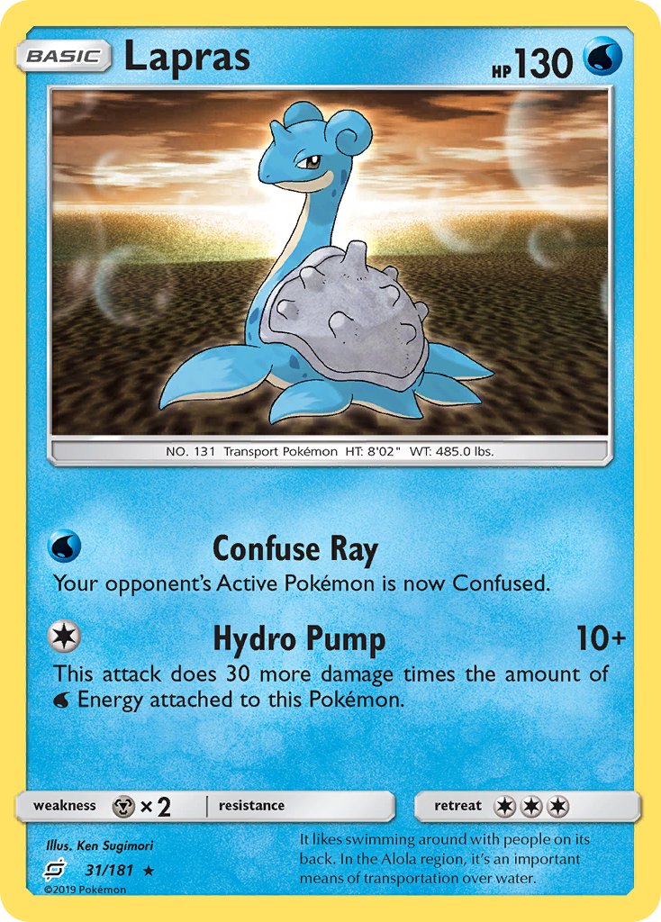 Team Up Lapras Pokémon card