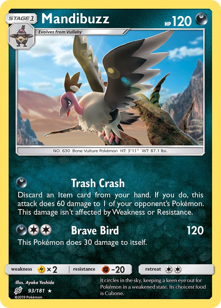 Team Up Mandibuzz Pokémon card