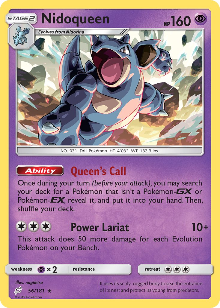 Team Up Nidoqueen Pokémon card