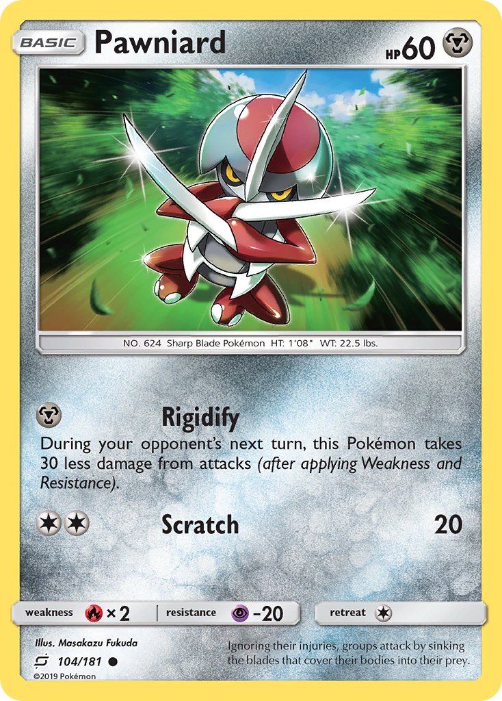 Team Up Pawniard Pokémon card