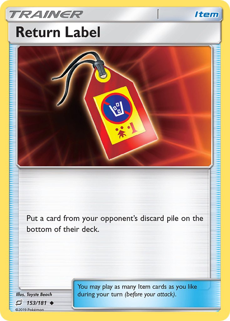 Team Up Return Label Pokémon card