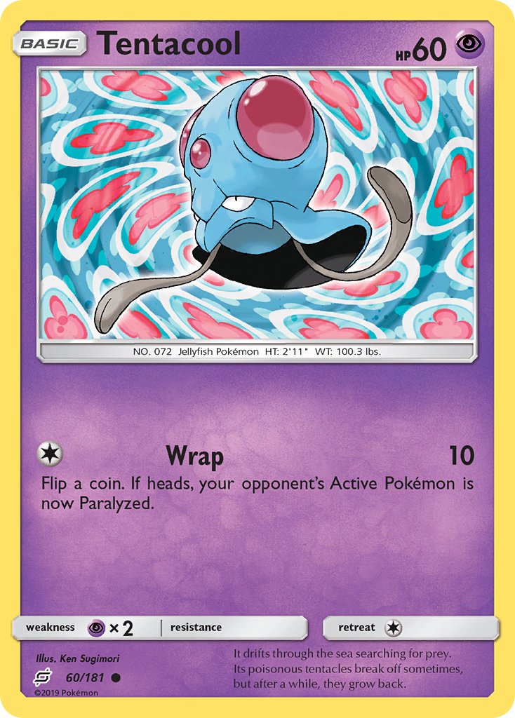 Team Up Tentacool Pokémon card