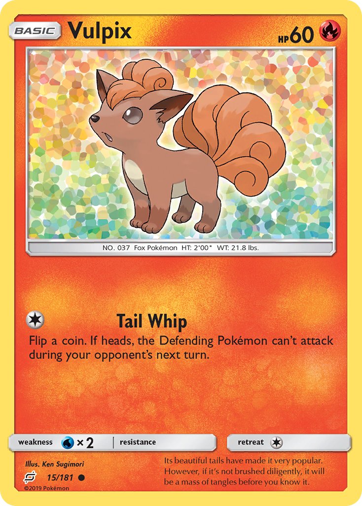 Team Up Vulpix Pokémon card