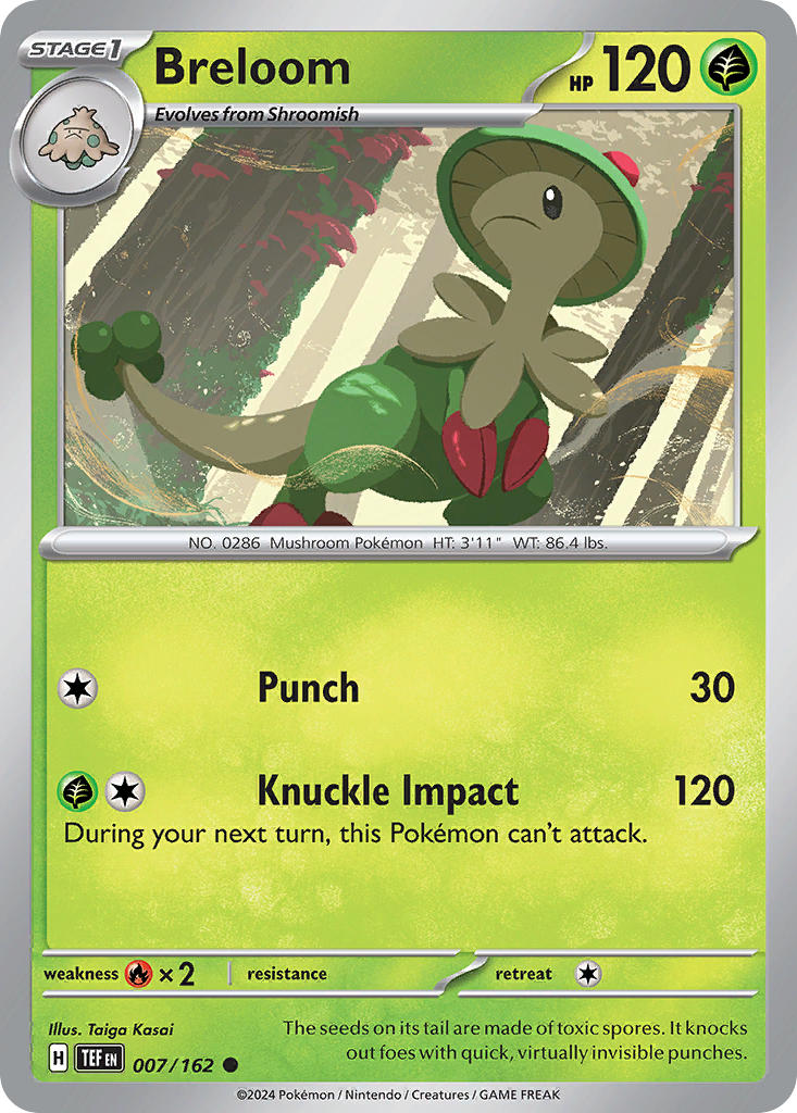 Temporal Forces Breloom Pokémon card