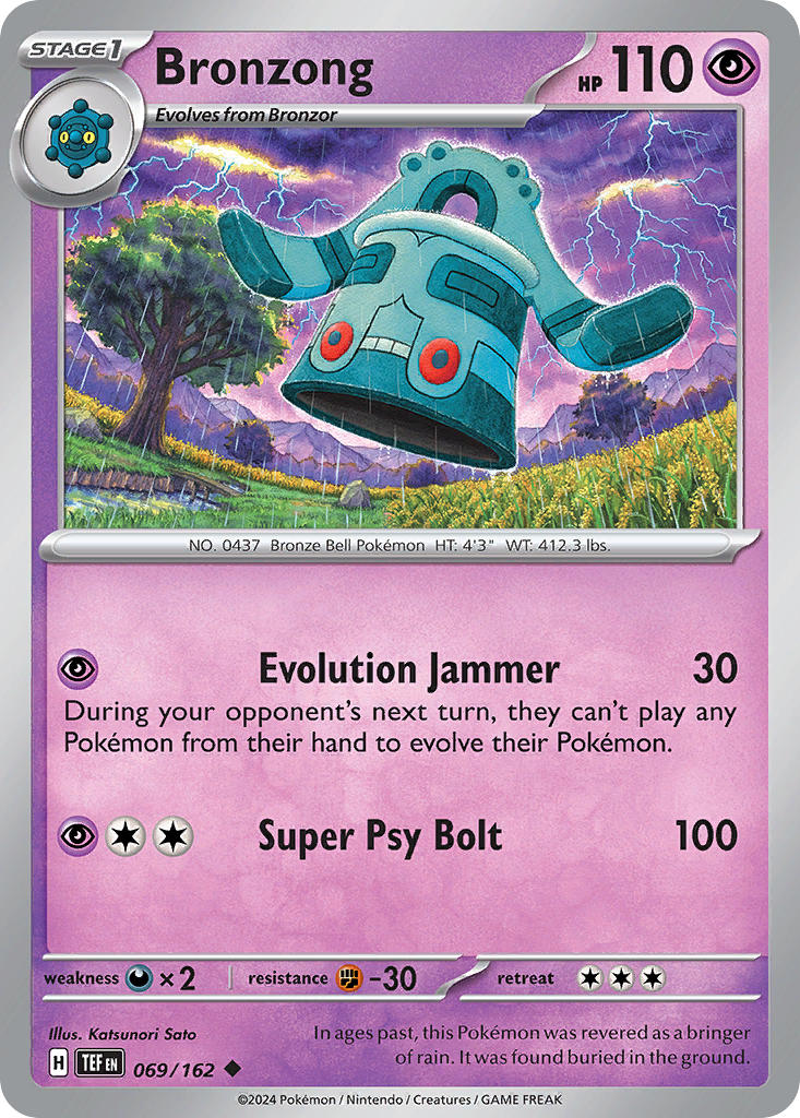 Temporal Forces Bronzong Pokémon card