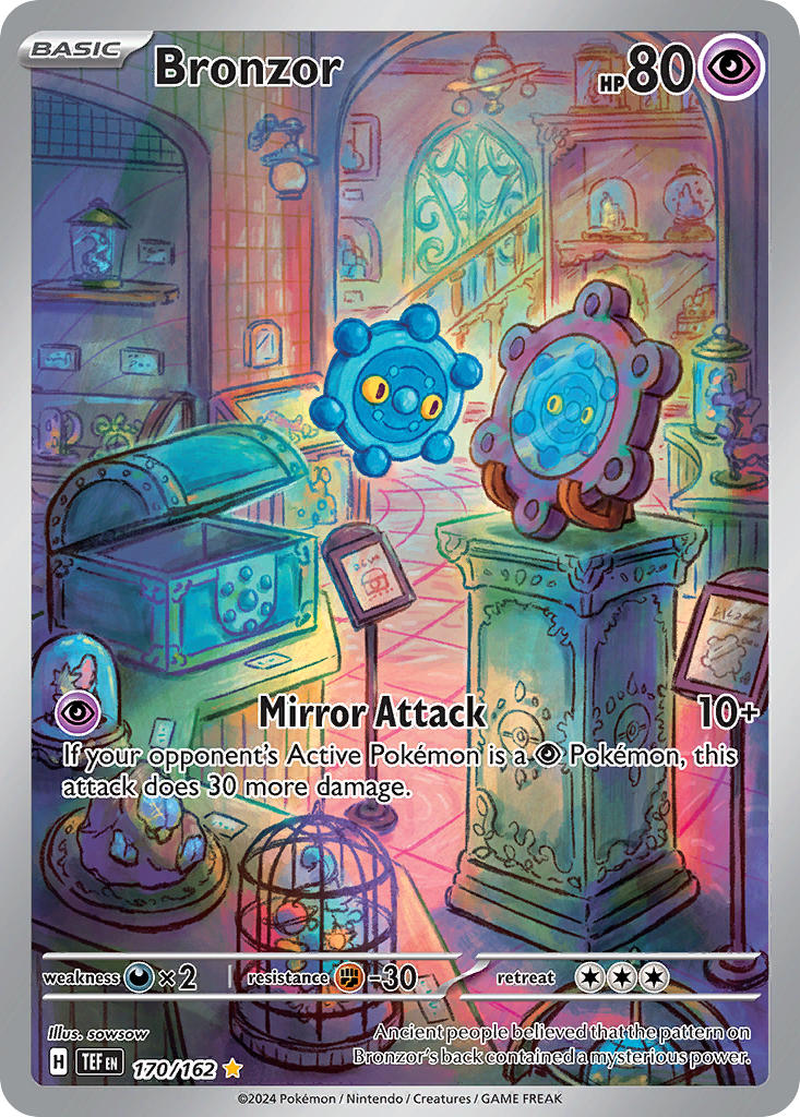 Temporal Forces Bronzor Pokémon card