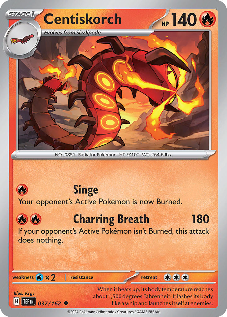 Temporal Forces Centiskorch Pokémon card