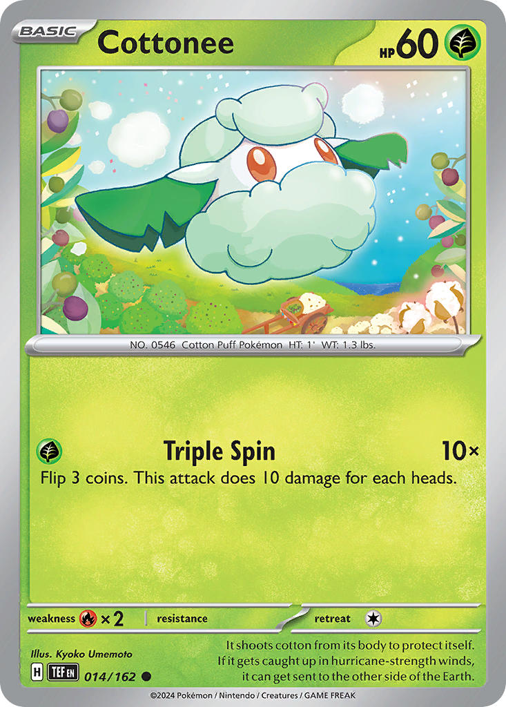 Temporal Forces Cottonee Pokémon card
