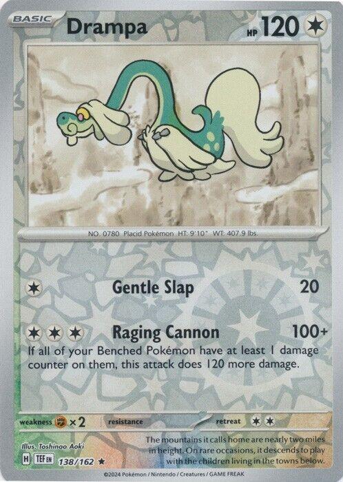 Temporal Forces Drampa [Reverse Holo] Pokémon card