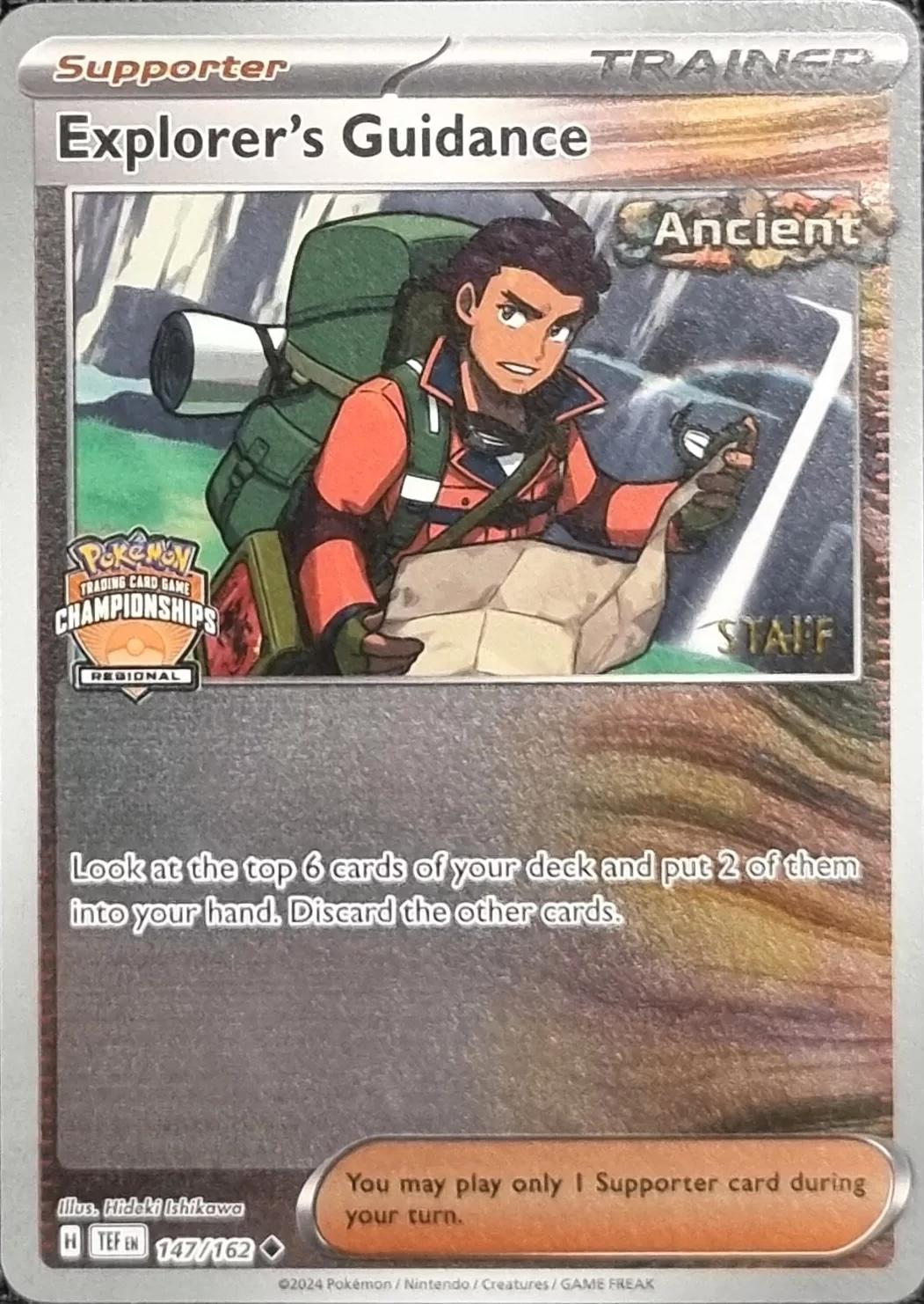 Temporal Forces Explorer's Guidance [Regional-Championships-Staff] Pokémon card