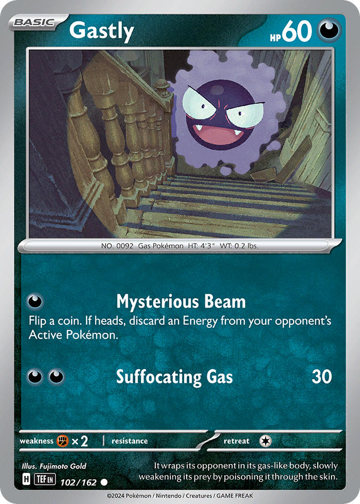 Temporal Forces Gastly Pokémon card