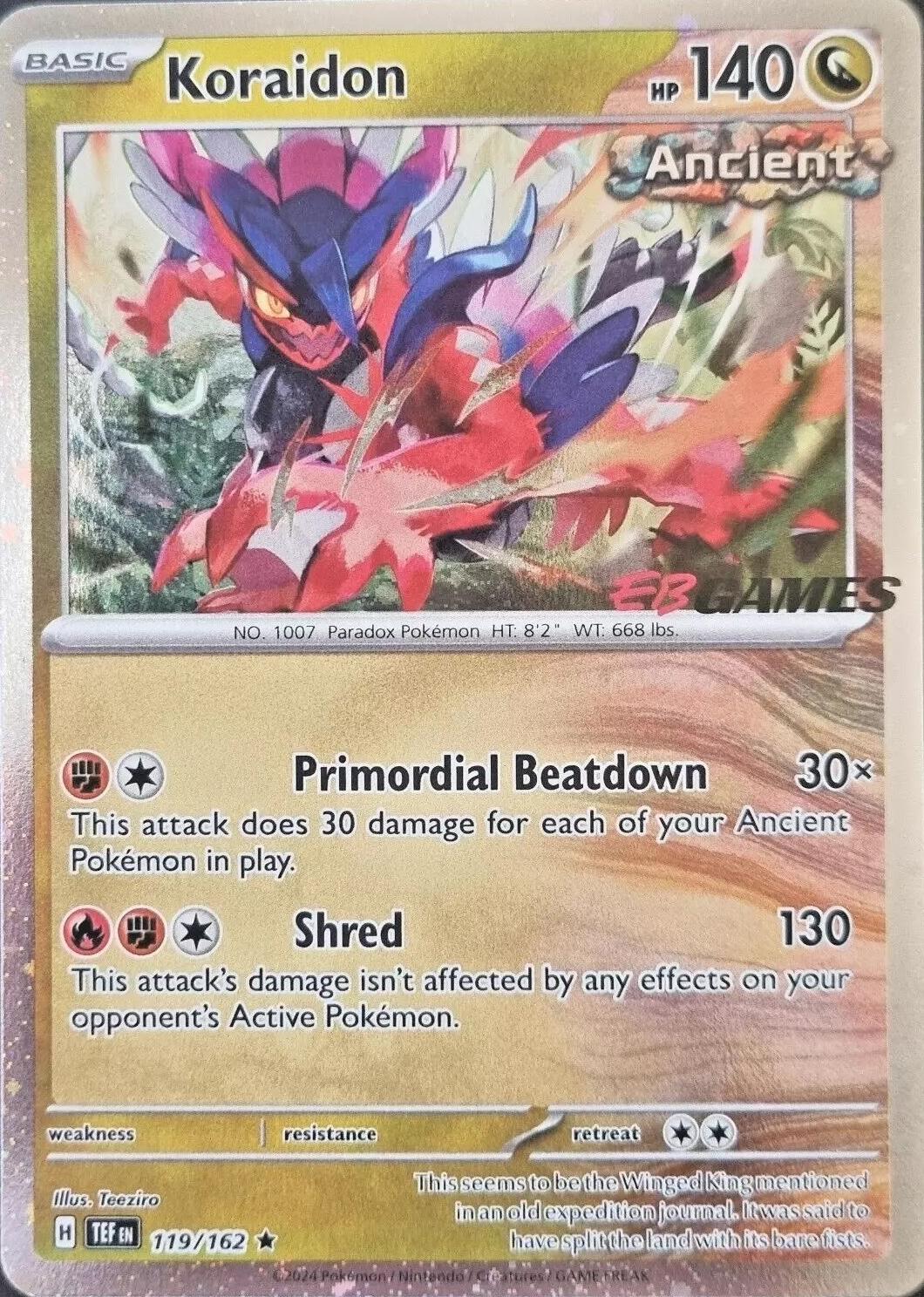 Temporal Forces Koraidon [Eb-Games] Pokémon card