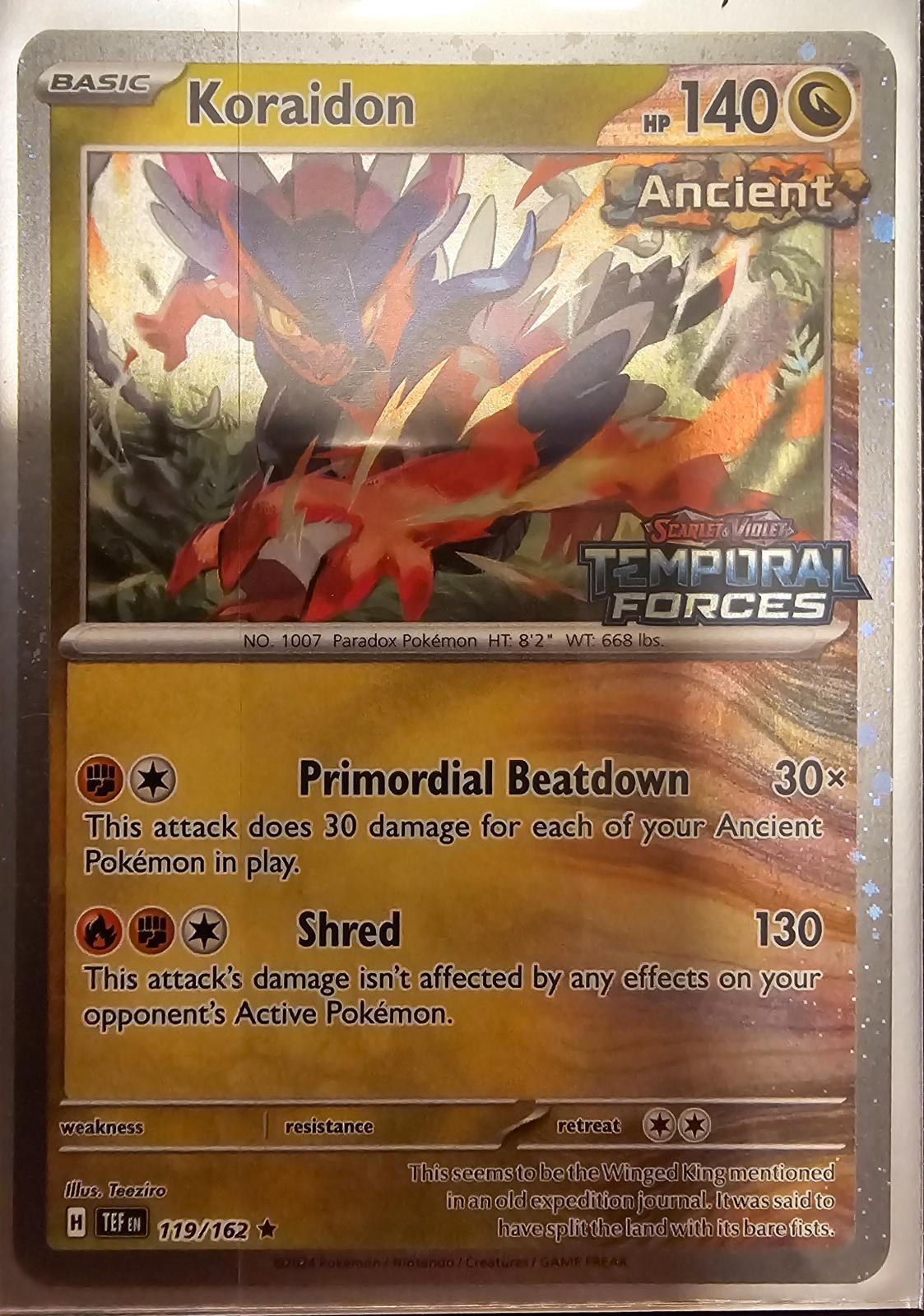 Temporal Forces Koraidon [Stamped] Pokémon card