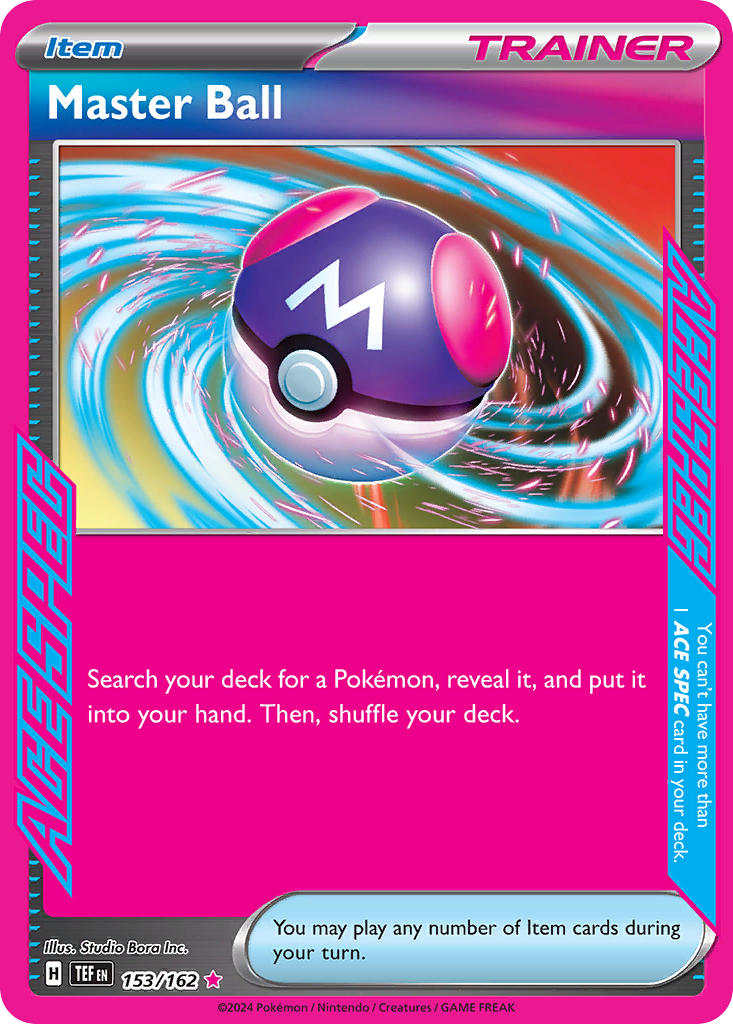 Temporal Forces Master Ball Pokémon card