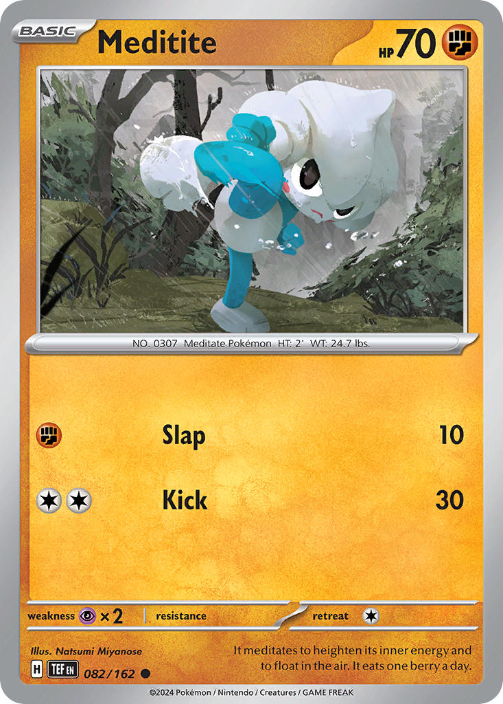 Temporal Forces Meditite Pokémon card