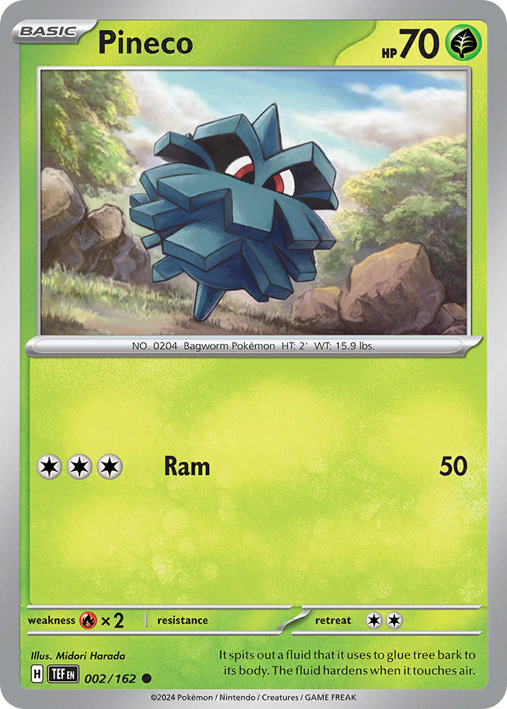Temporal Forces Pineco Pokémon card