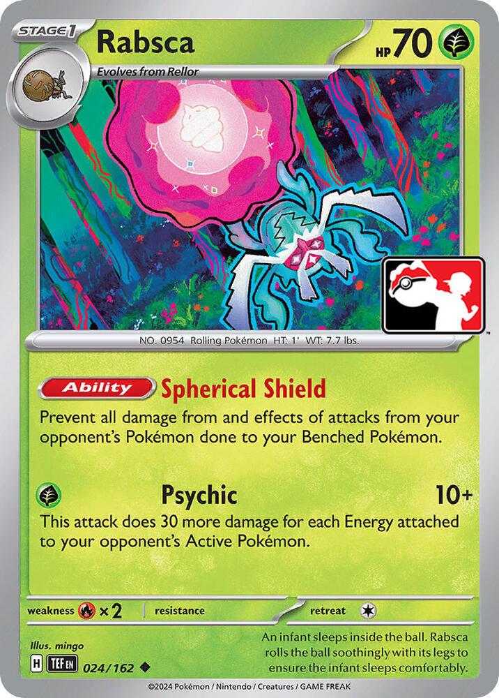 Temporal Forces Rabsca [Prize-Pack] Pokémon card