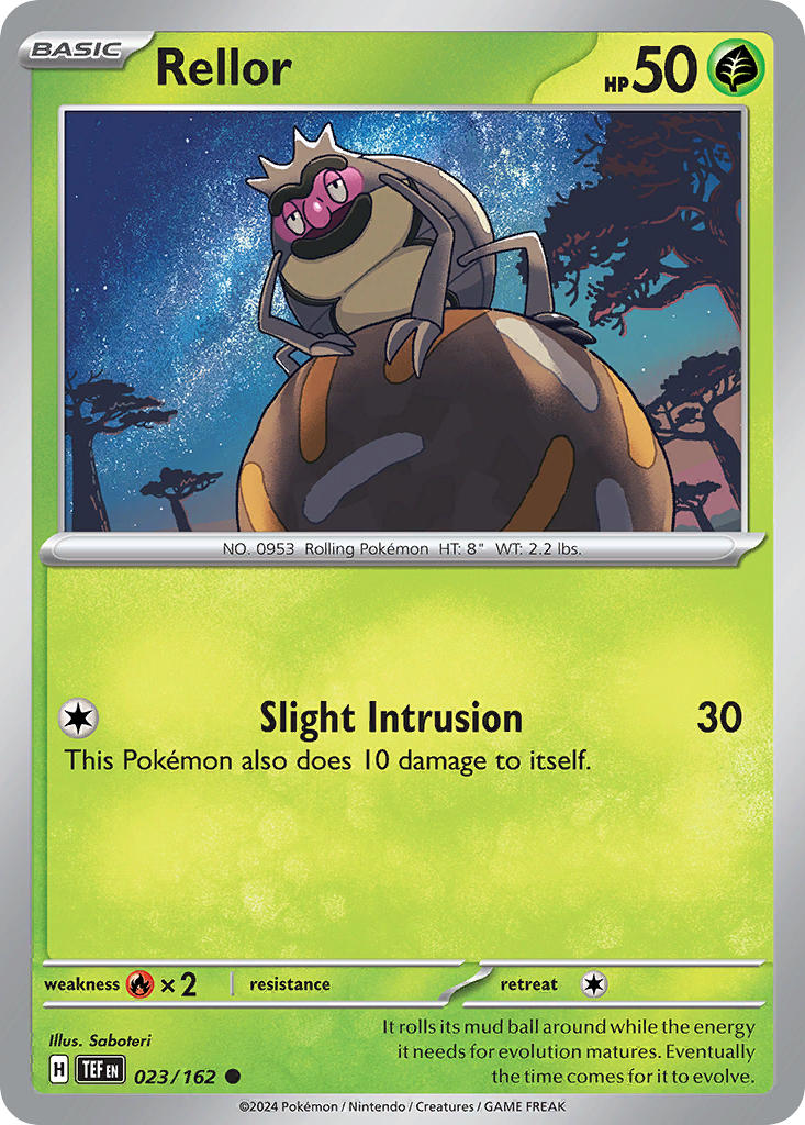 Temporal Forces Rellor Pokémon card