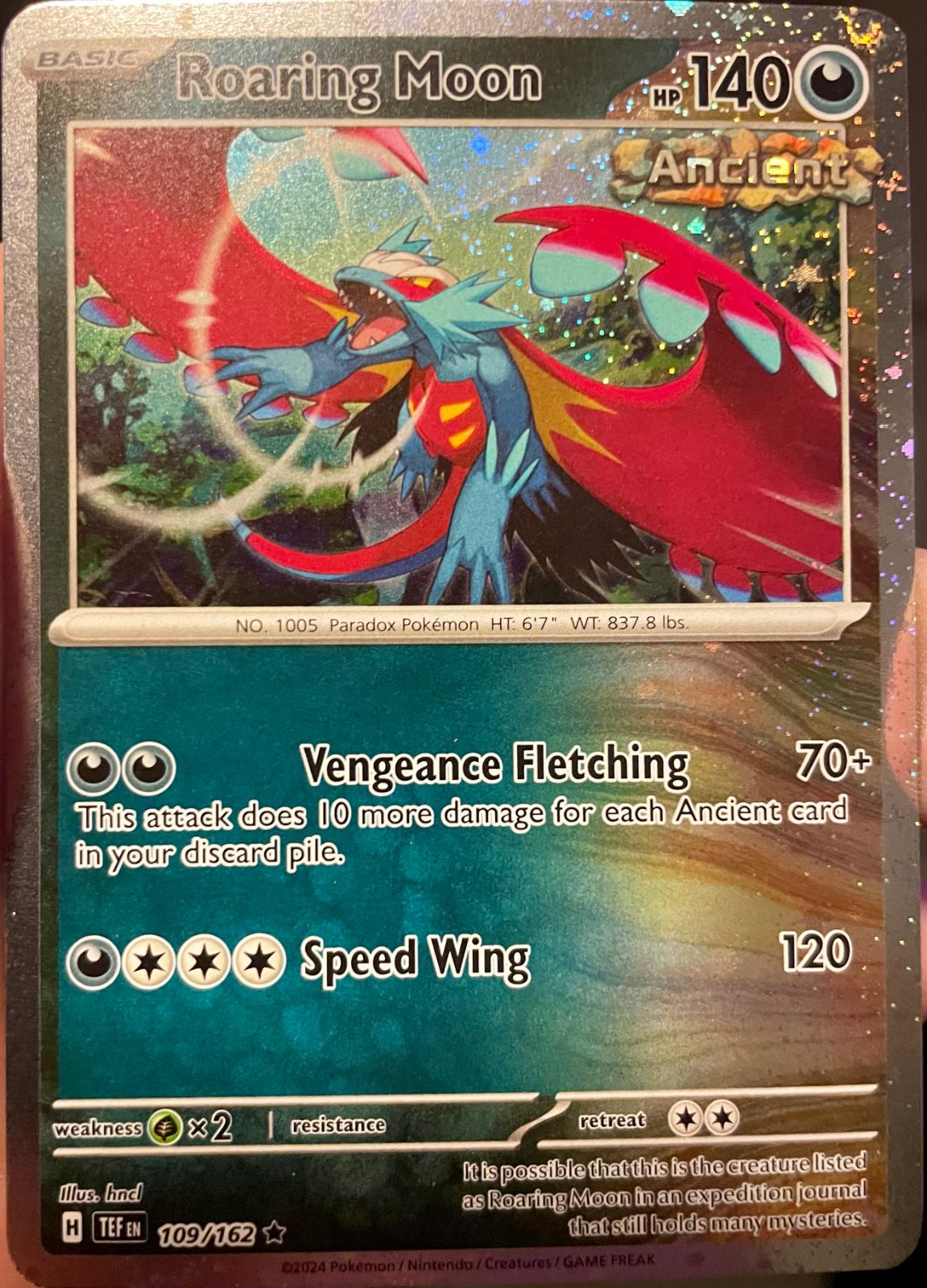 Temporal Forces Roaring Moon [Cosmos-Holo] Pokémon card