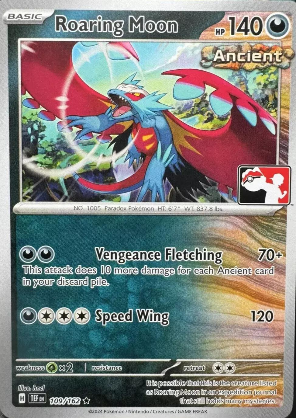 Temporal Forces Roaring Moon [Prize-Pack] Pokémon card