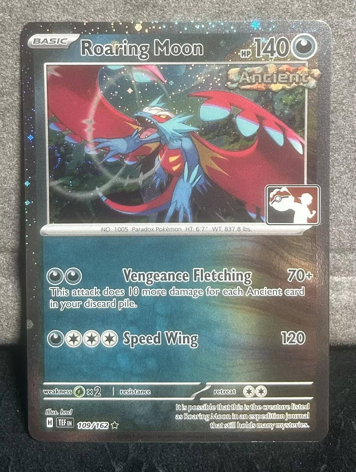 Temporal Forces Roaring Moon [Prize-Pack-Cosmos-Holo] Pokémon card