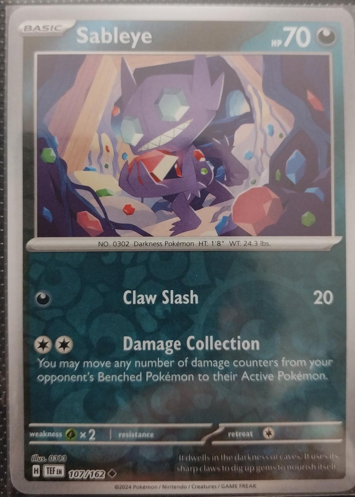 Temporal Forces Sableye [Reverse Holo] Pokémon card