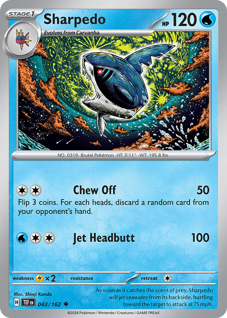 Temporal Forces Sharpedo Pokémon card