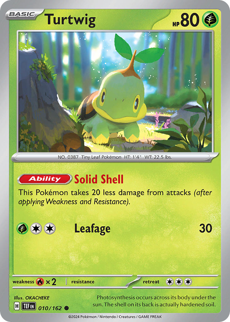 Temporal Forces Turtwig Pokémon card