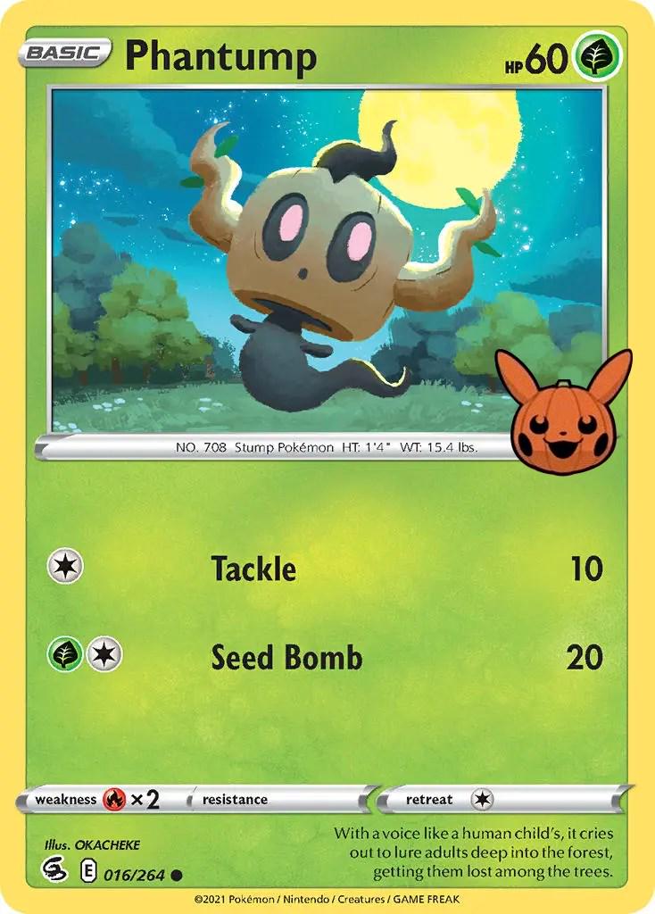 Trick or Trade 2022 Phantump Pokémon card