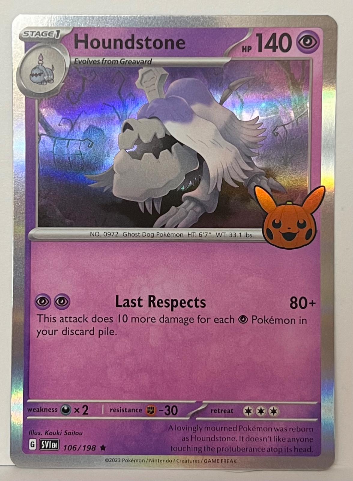 Trick or Trade 2023 Houndstone [Holo] Pokémon card
