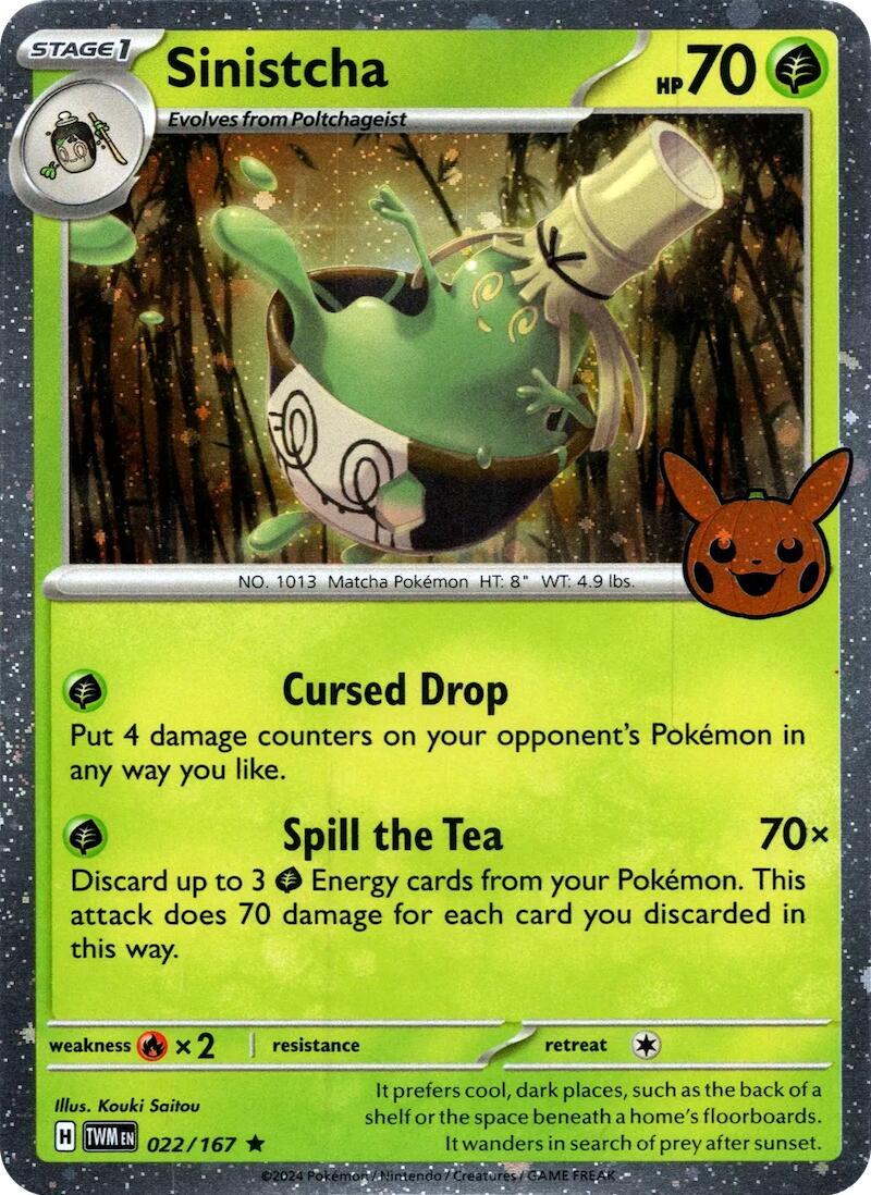 Trick or Trade 2024 Sinistcha Pokémon card