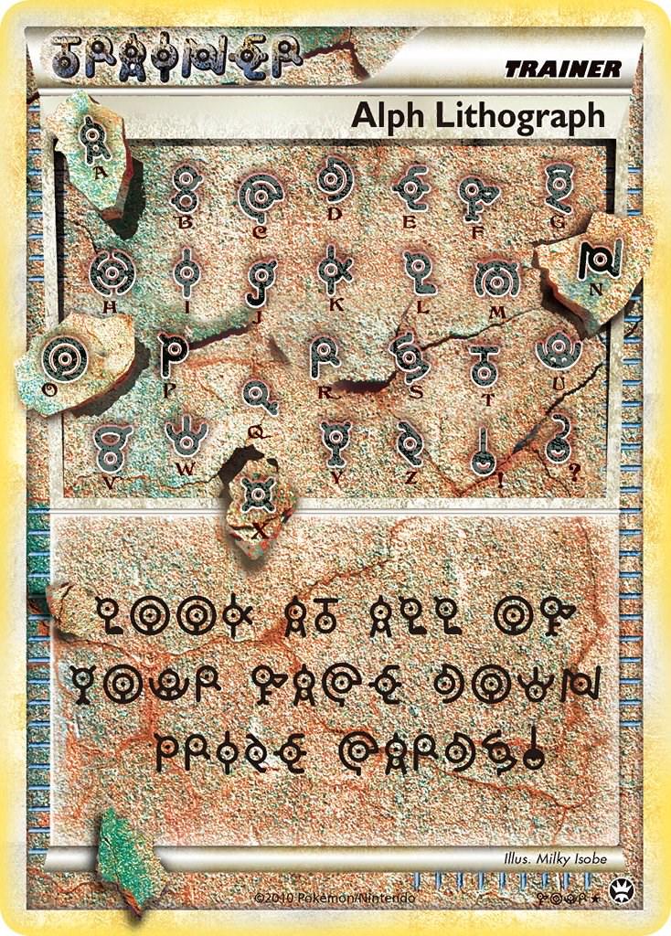 Triumphant Alph Lithograph Pokémon card