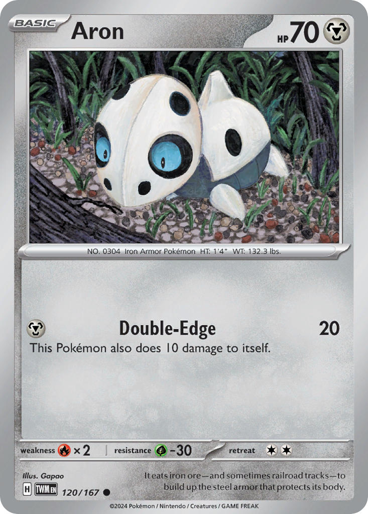 Twilight Masquerade Aron Pokémon card