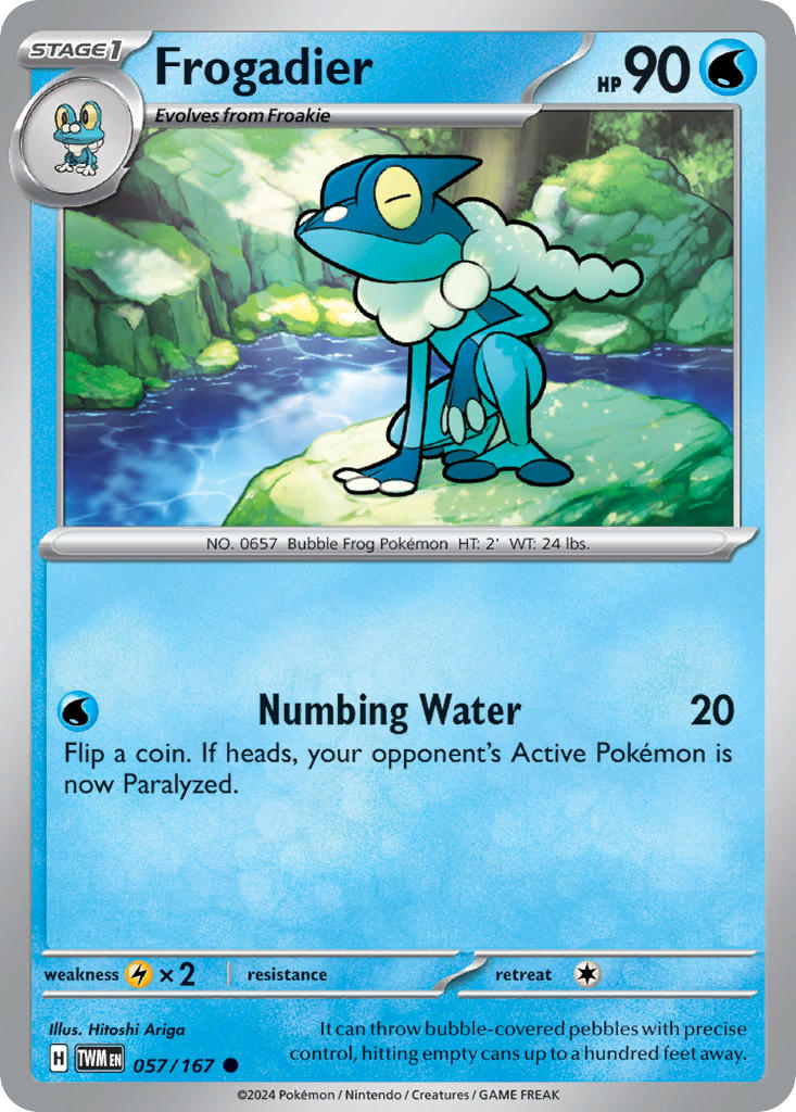 Twilight Masquerade Frogadier Pokémon card
