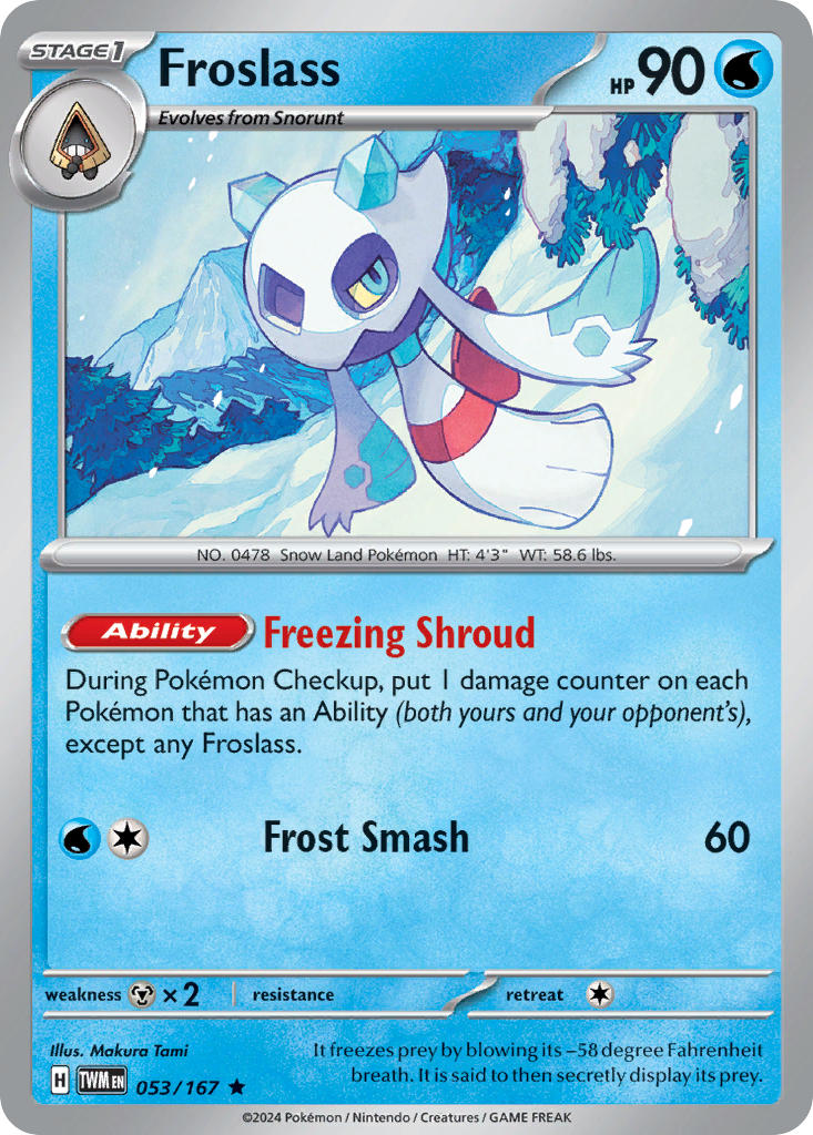 Twilight Masquerade Froslass Pokémon card
